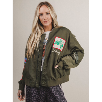 Davi & Dani West Coast Rodeo Bomber Army Green