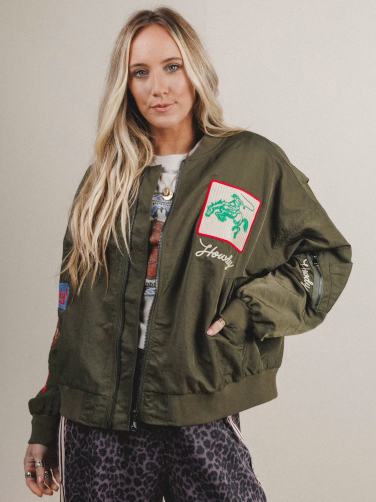Davi & Dani West Coast Rodeo Bomber Army Green