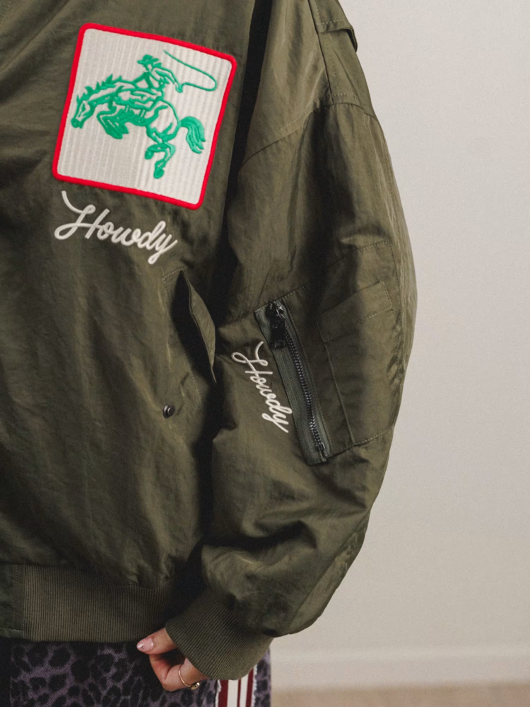 Davi & Dani West Coast Rodeo Bomber Army Green