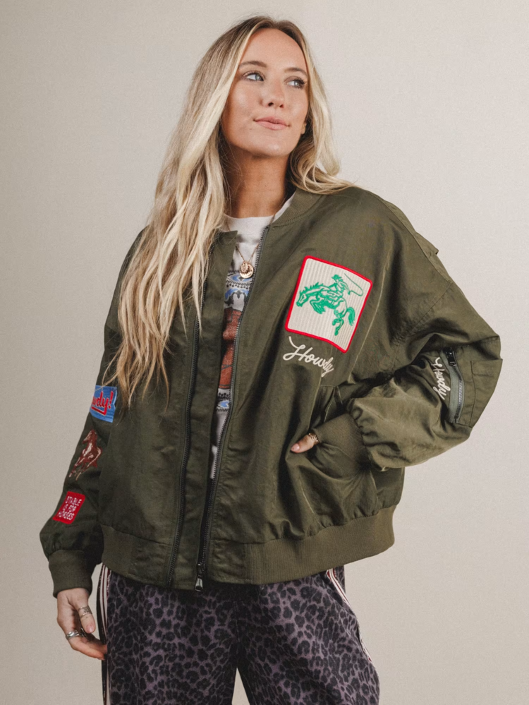 Davi & Dani West Coast Rodeo Bomber Army Green