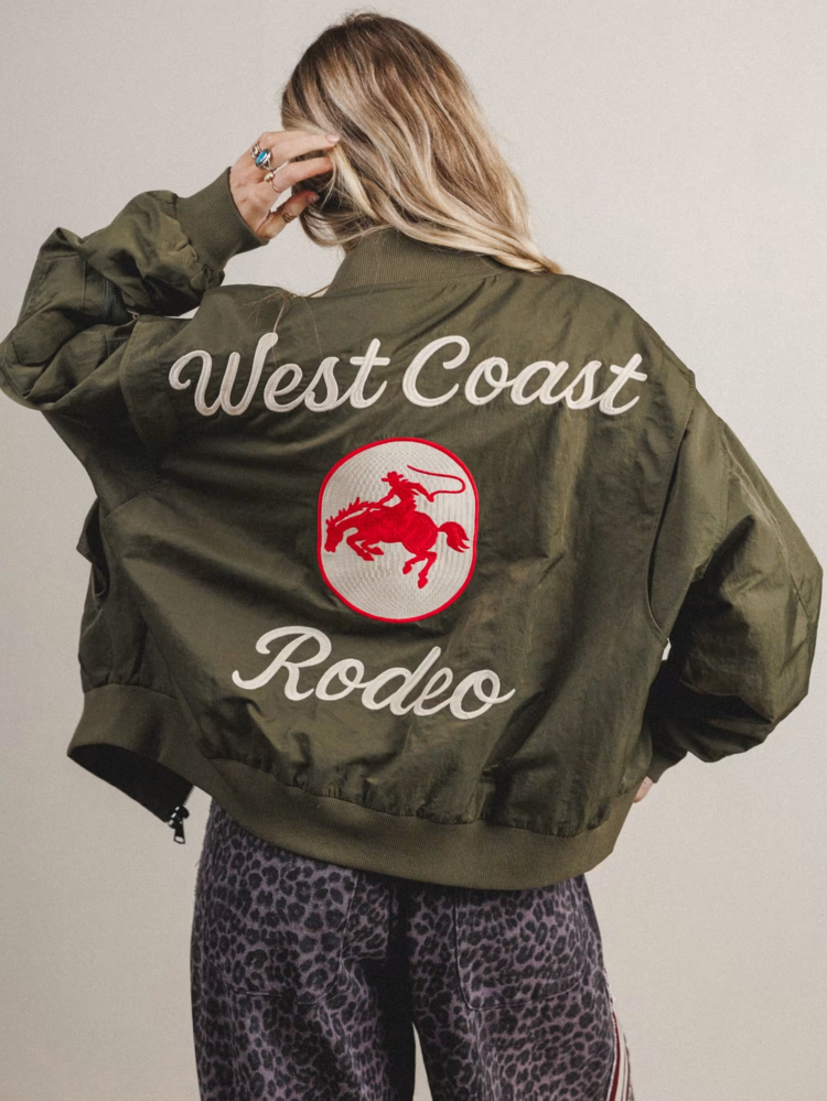West Coast Rodeo Bomber Army Green