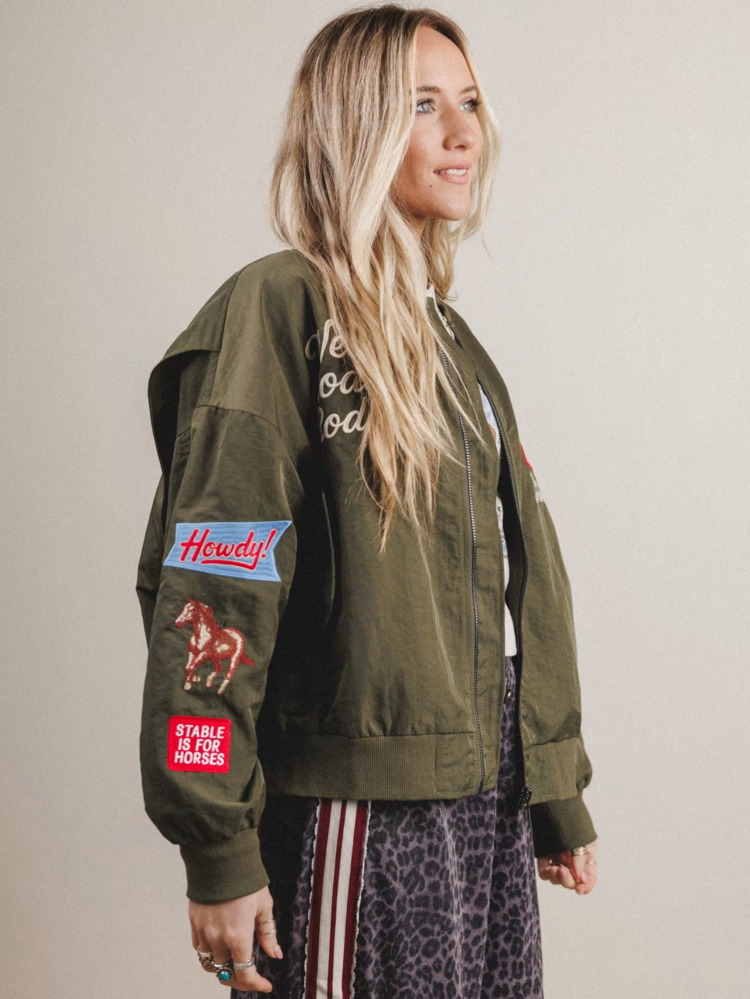 West Coast Rodeo Bomber Army Green