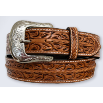 Twisted X Floral Carving Braided Middle Natural