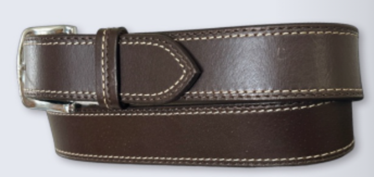 Circle SH Double Stitch Dark Brown