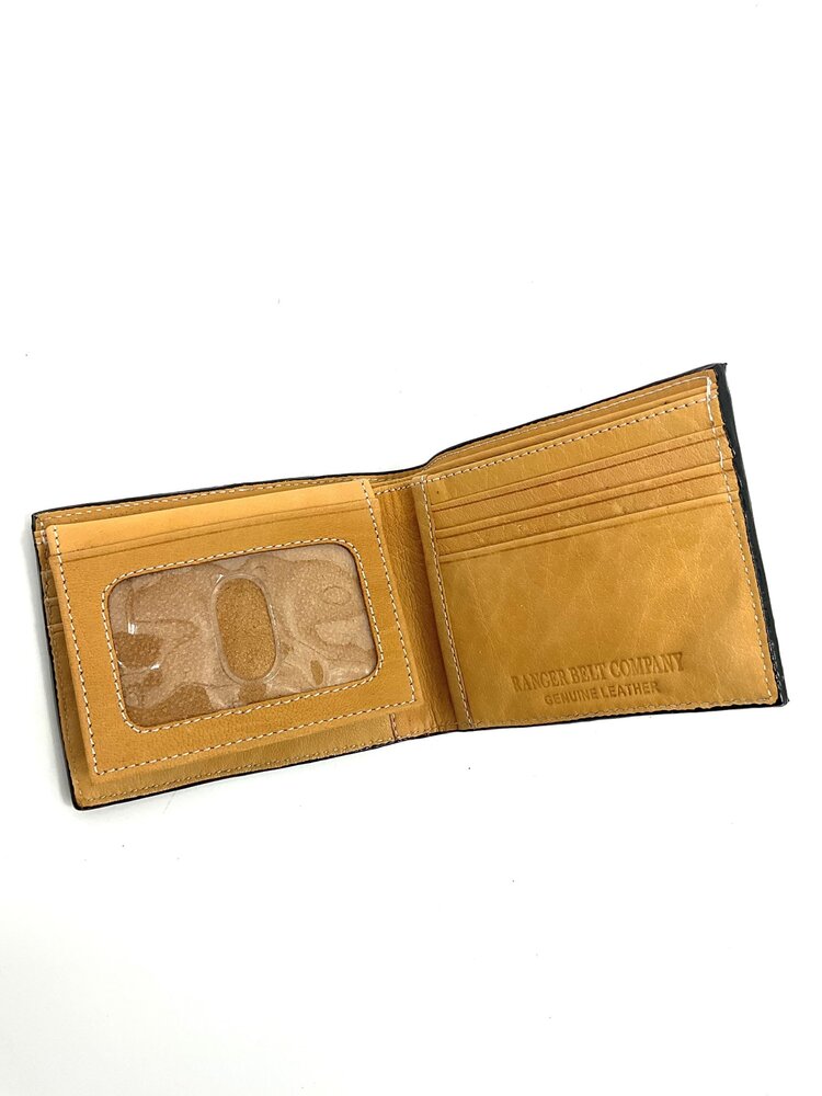 Ranger Belt Company Bifold Ostrich Floral Tooled Wallet