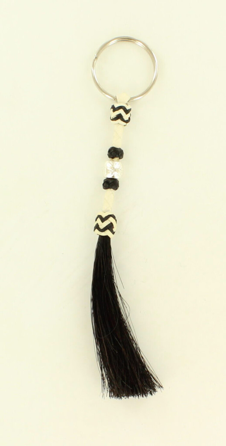 Double S Collection Horse Hair & Rawhide Key Ring