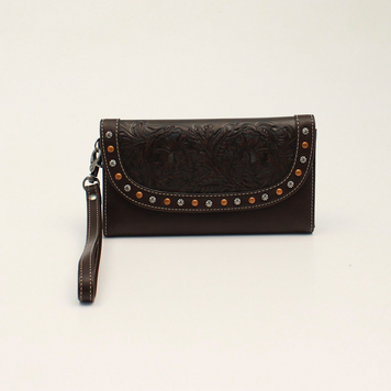 Nocona Blaire Flip Over Clutch Brown