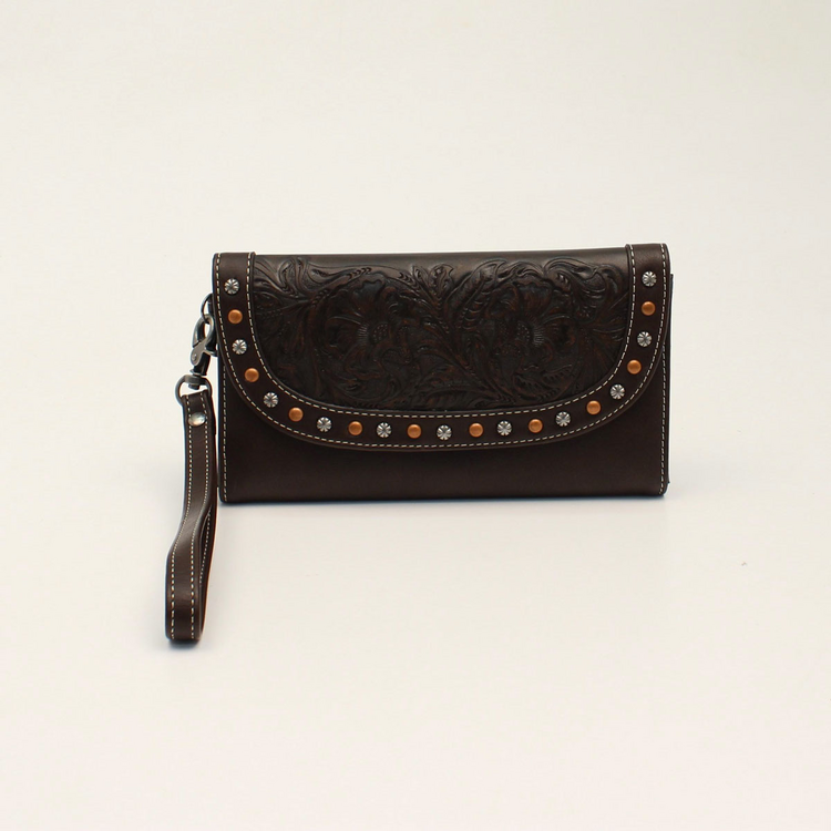 Nocona Blaire Flip Over Clutch Brown