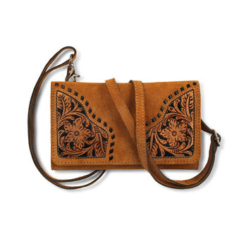 Ariat Sierra Roughout Crossbody Tan