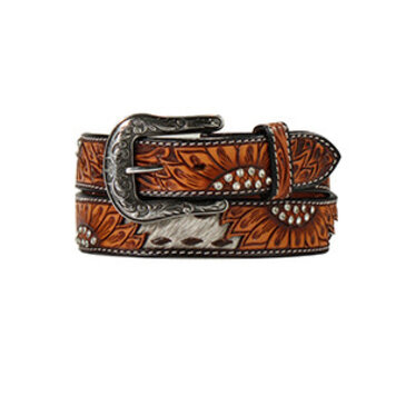 Ariat Sunflower Tooling W/ Crystals Hair Inlay