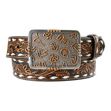 Angel Ranch Floral Embossed Branded Buckle