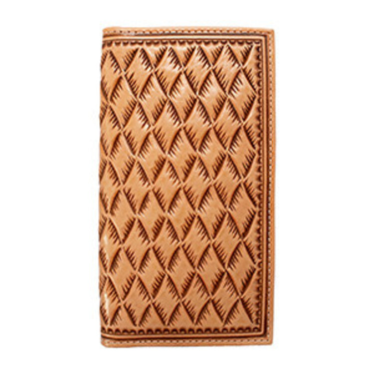 Nocona Basket Weave Rodeo Wallet Natural