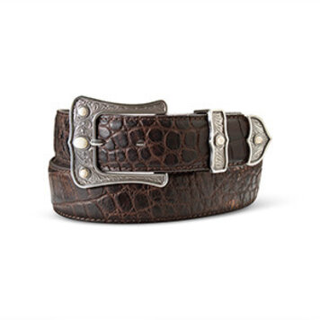 Ariat Croc Print 3 Piece Buckle Set Brown