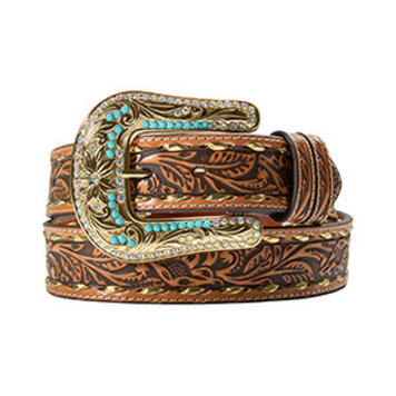 Angel Ranch Double Loop Gold Lace Turquoise Buckle
