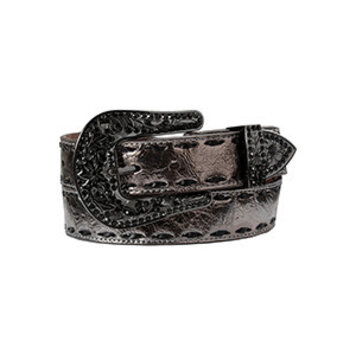 Angel Ranch Metallic Body Black Lace And Buckle