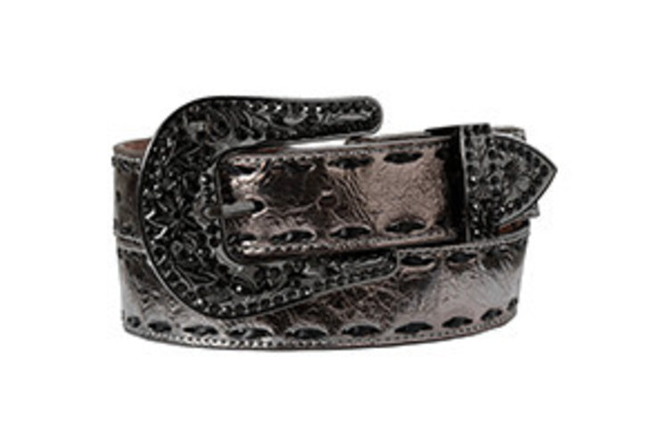 Angel Ranch Metallic Body Black Lace And Buckle