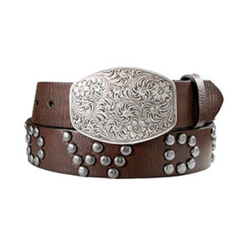 Nocona Silver Studded Howdy Brown