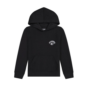 Wrangler Upside Down Logo Hoodie Black Phantom