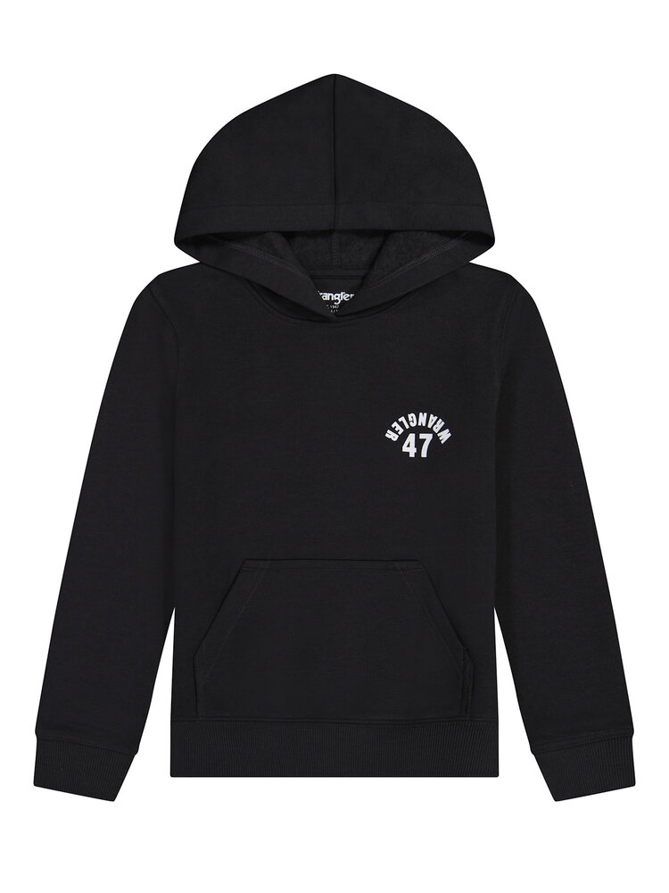 Wrangler Upside Down Logo Hoodie Black Phantom