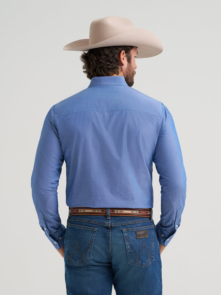 Wrangler Cody Johnson Dot Print Vintage Blue