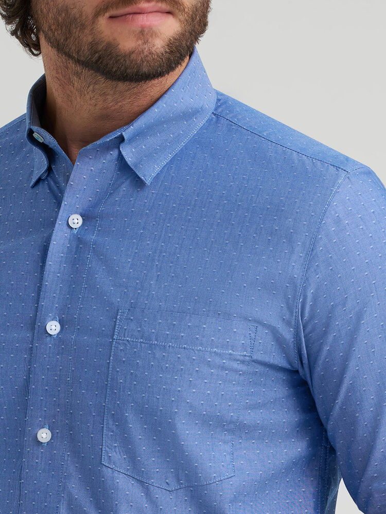 Wrangler Cody Johnson Dot Print Vintage Blue