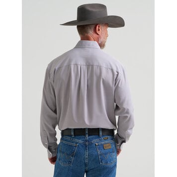 Wrangler George Strait Small Print Button Down Brown Blue