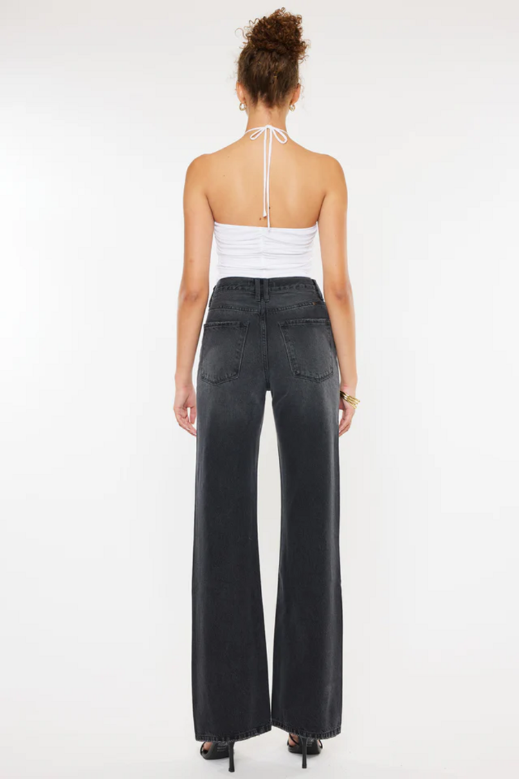 KanCan Montana Ultra High Rise 90's Flare Dark Gray