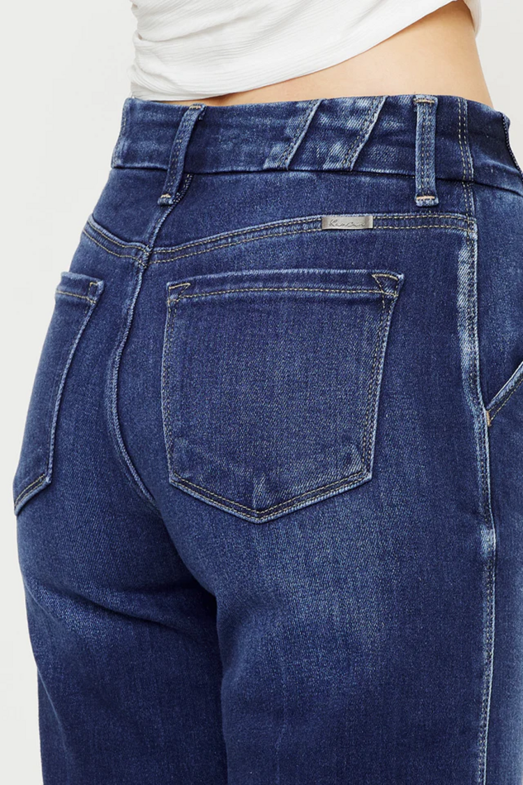 KanCan Jane High Rise Flare Dark Wash