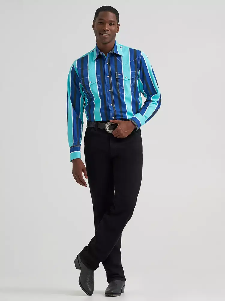 Wrangler Brushpopper Stripe Multi Blue