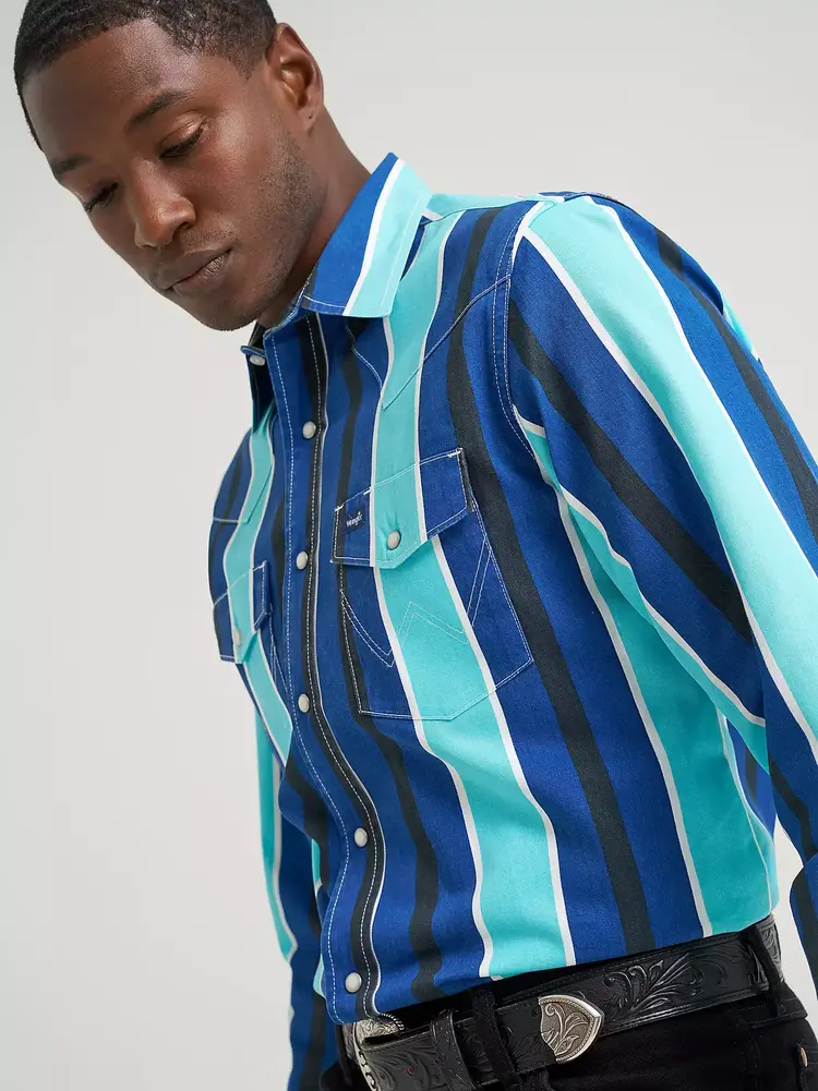 Wrangler Brushpopper Stripe Multi Blue