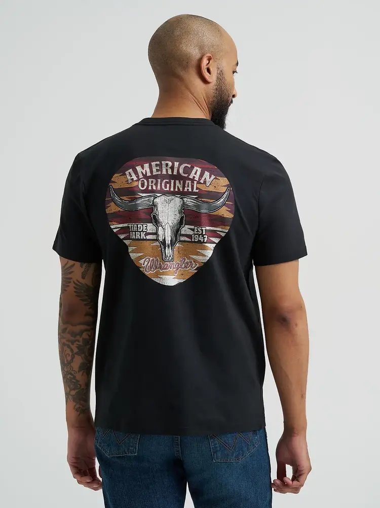 Wrangler Steer Checotah Tee Black