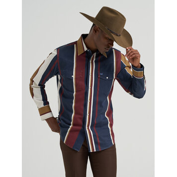 Wrangler Brushpopper Navy Burgundy Brown