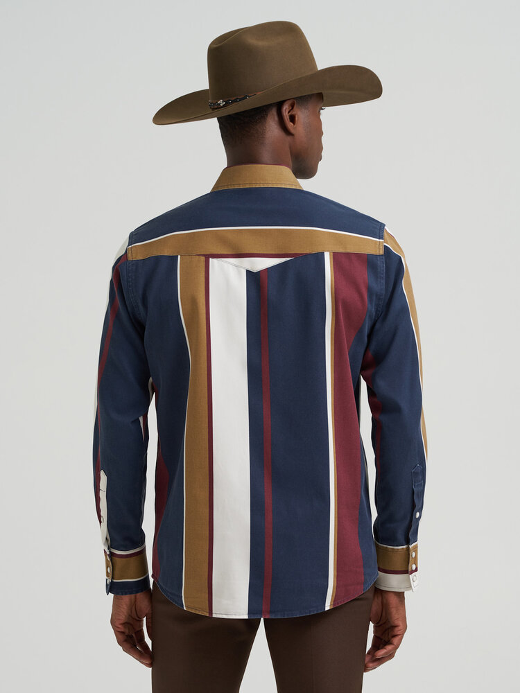 Wrangler Brushpopper Navy Burgundy Brown