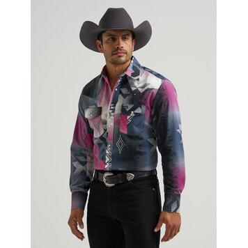 Wrangler Snap Vintage Pink Aztec