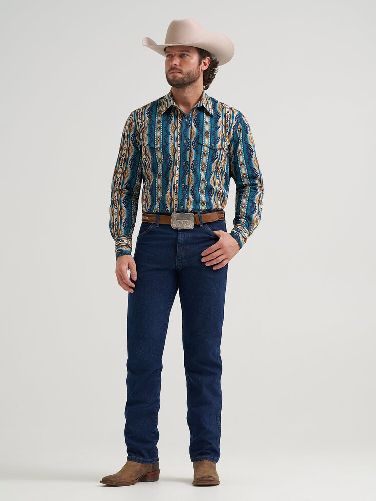 Wrangler Snap Tan Blue Checotah