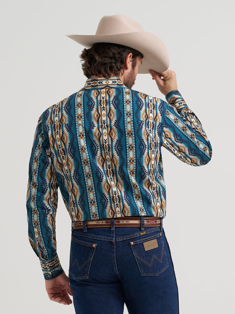 Wrangler Snap Tan Blue Checotah