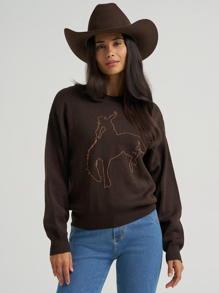 Wrangler Retro Bronc Sweater Brown