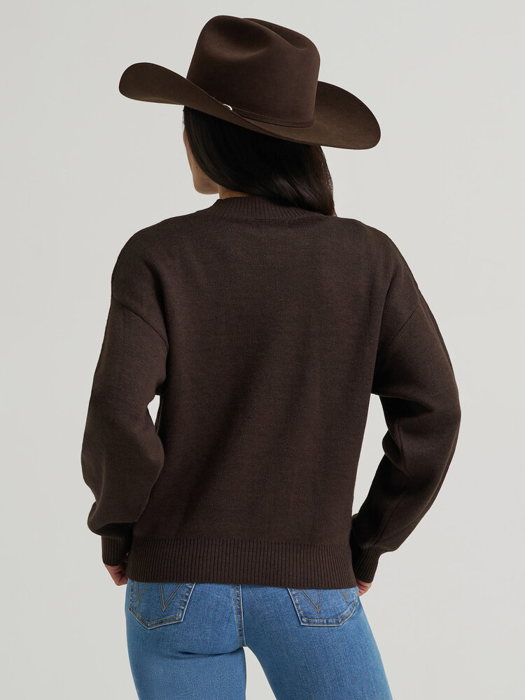 Wrangler Retro Bronc Sweater Brown