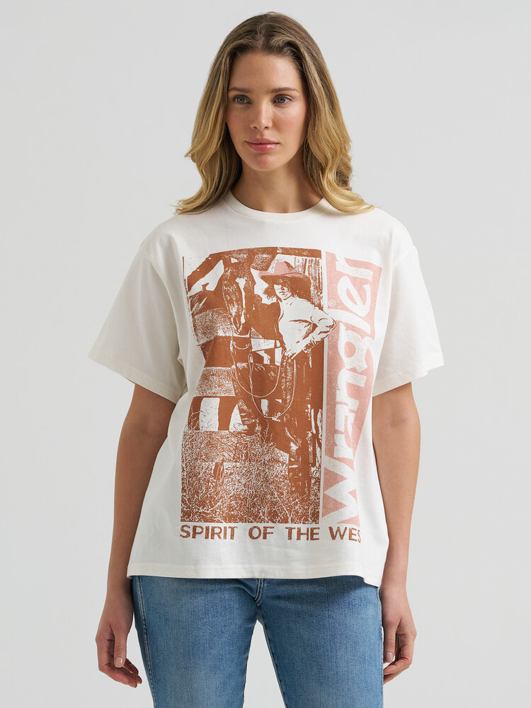 Wrangler Retro Tee Girlfriend Fit Egret