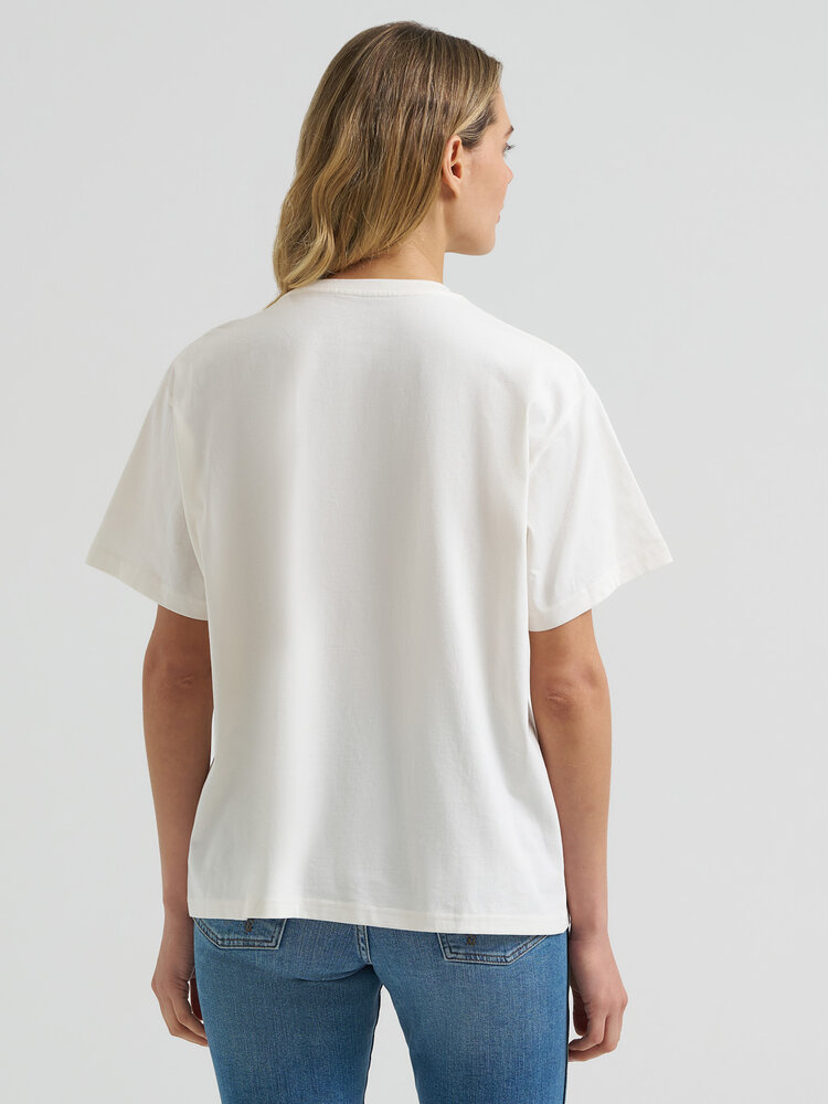 Wrangler Retro Tee Girlfriend Fit Egret