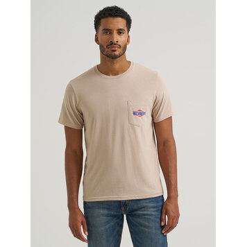 Wrangler Graphic Pocket Tee Oxford Tan Heather