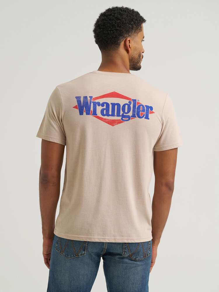 Wrangler Graphic Pocket Tee Oxford Tan Heather