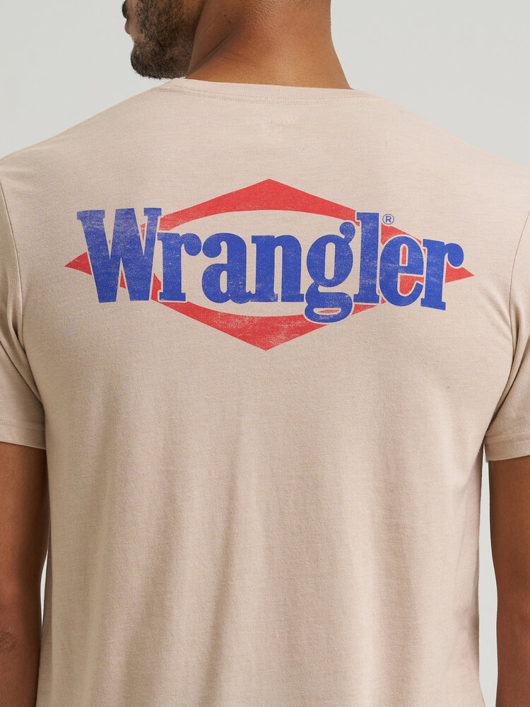 Wrangler Graphic Pocket Tee Oxford Tan Heather