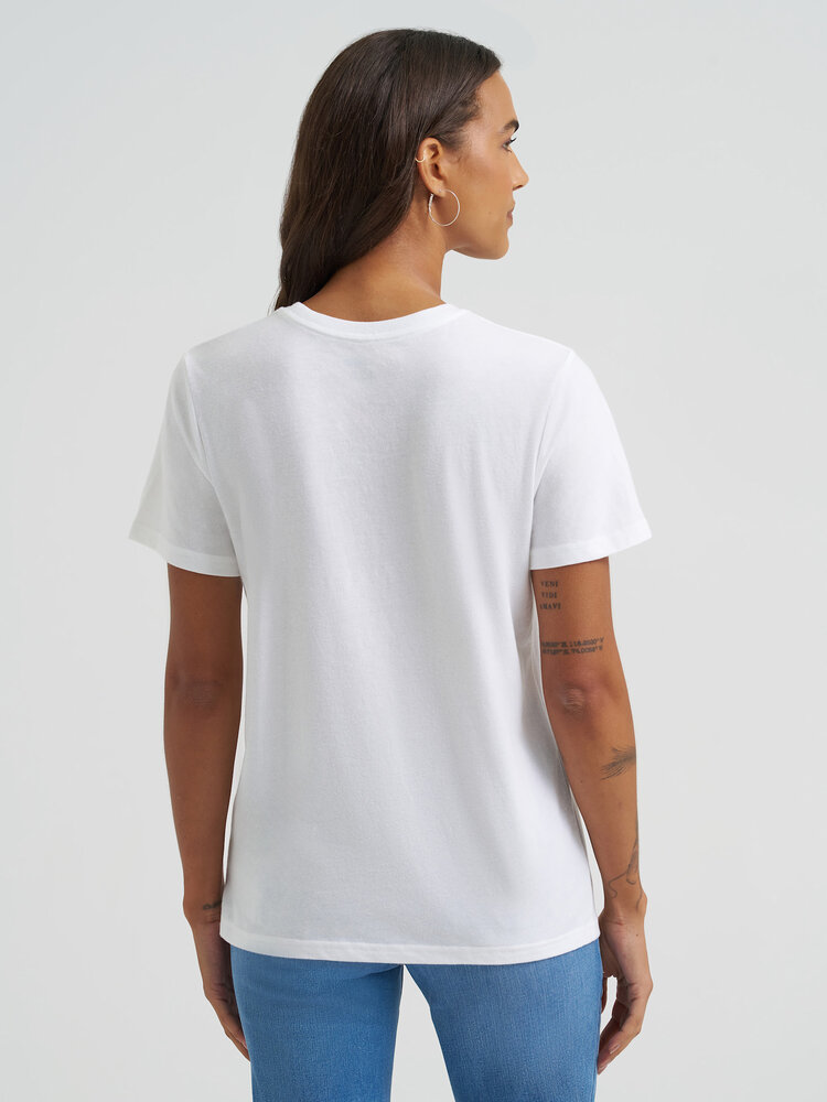 Wrangler Aztec Long Live Cowboys Tee White
