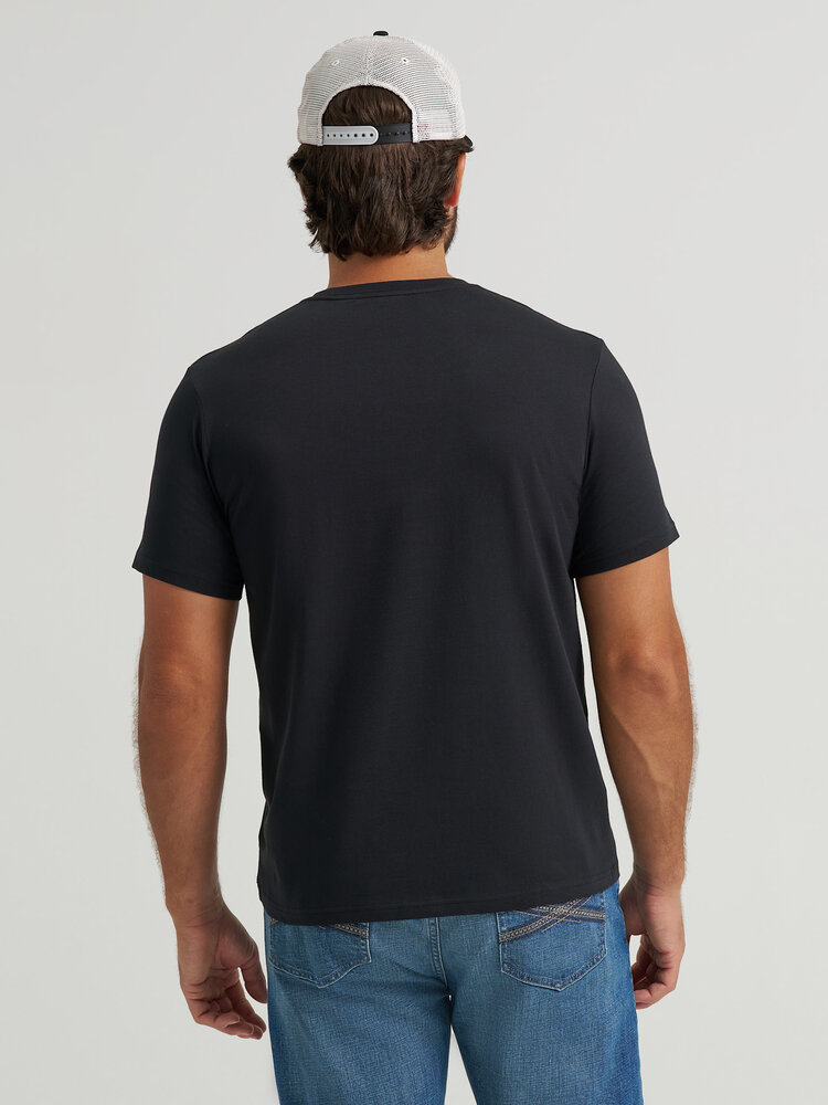 Wrangler Long Live Cowboys Tee Jet Black