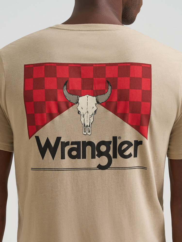 Wrangler Regular Fit Graphic Tee Trench Coat Heather