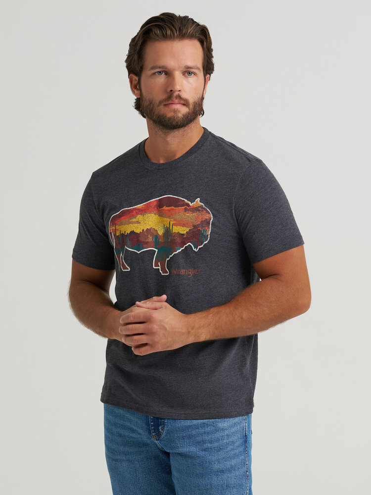 Wrangler Bison Dimension Tee Black