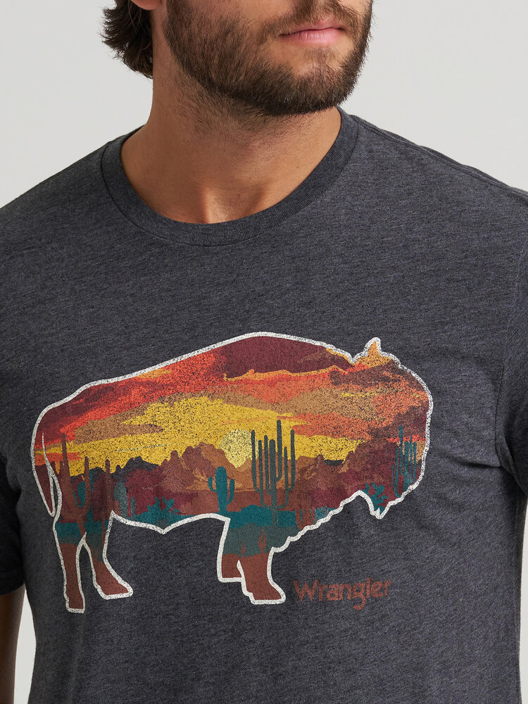 Wrangler Bison Dimension Tee Black