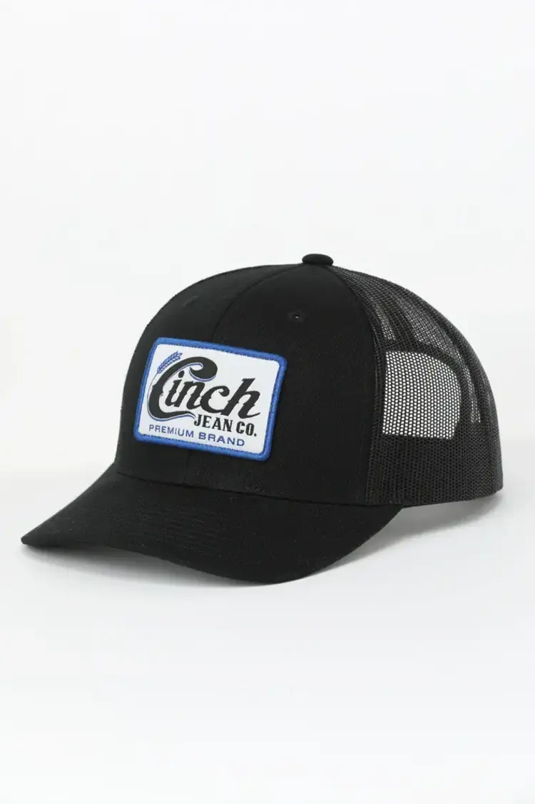 Cinch Black Blue Mesh Back Ball Cap Black