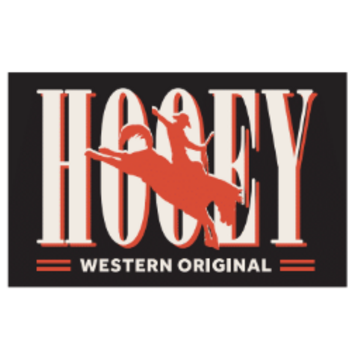 HOOey Wild Ride Rectangle Sticker Black Red White